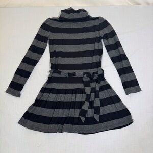 GAP Black and Gray Striped Kids Dress